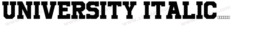 University Italic字体转换